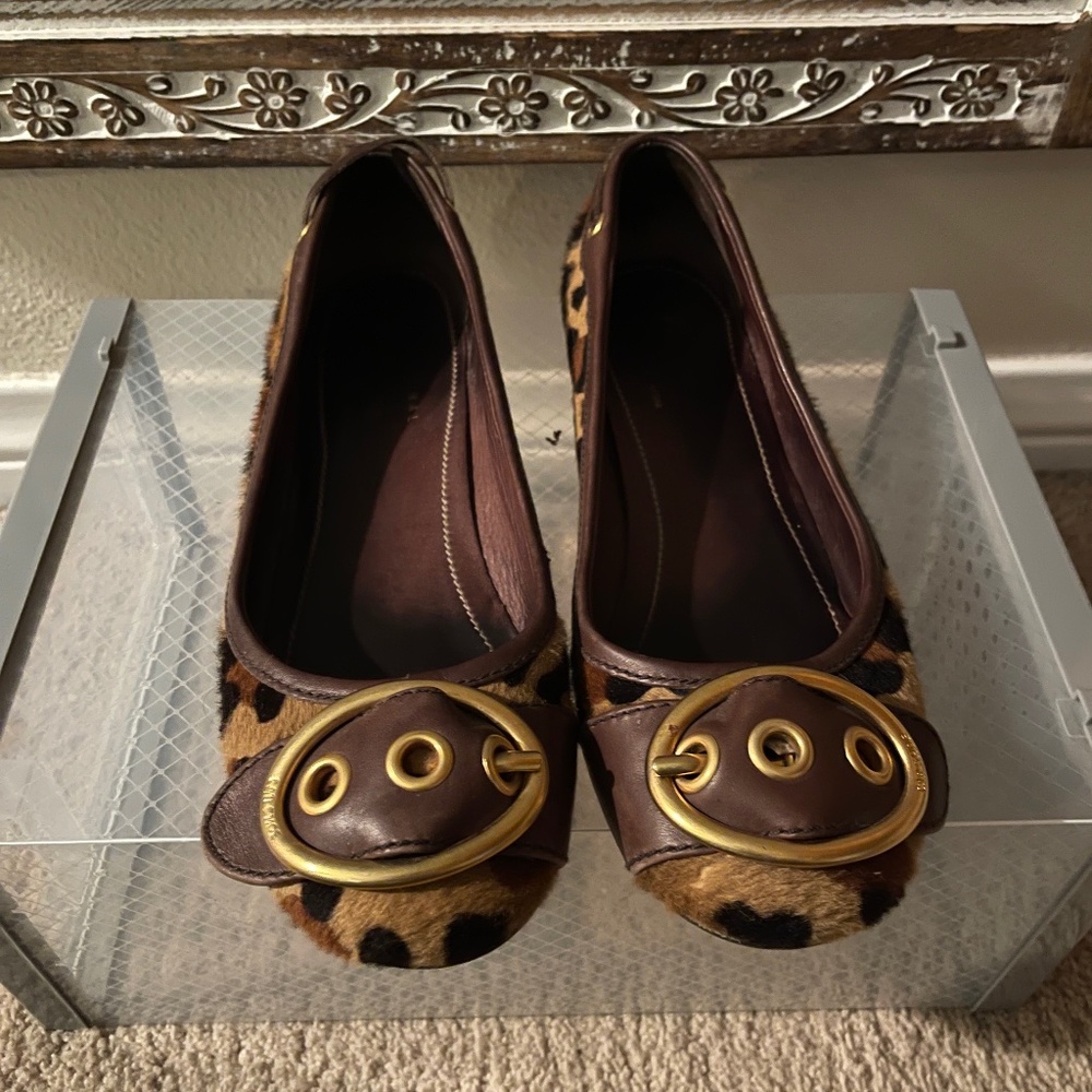 Car Shoe Animal Print Ballet Flats